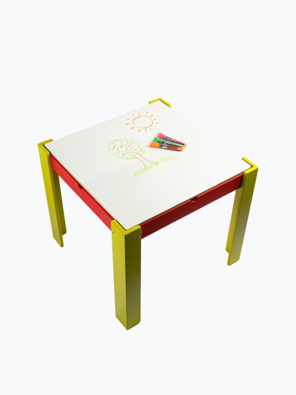 Mesa cajon con pizarra desmontable