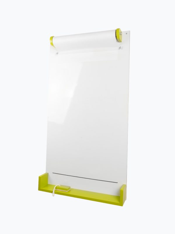 Pizarron de pared para marcador con portarrollo + borrador