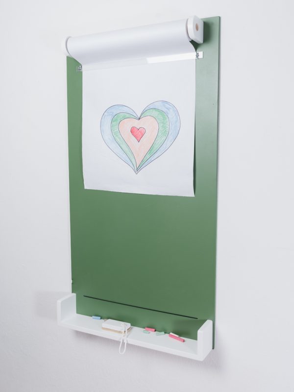Pizarron de pared para tiza con portarrollo + borrador - Image 3