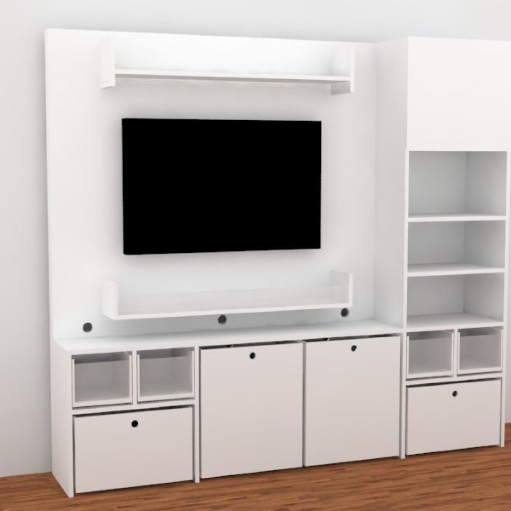 Placa tv con agujeros